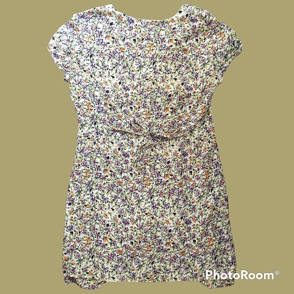 SOLD Vtg 90s floral romper mini dress skort - Picture 4 of 12